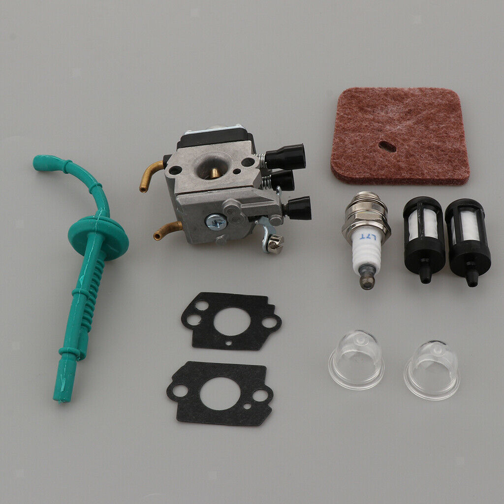 Carburetor with Air Filter Fuel Line Kit for STIHL FS38 FS45 FS46 FS55 KM55 HL45