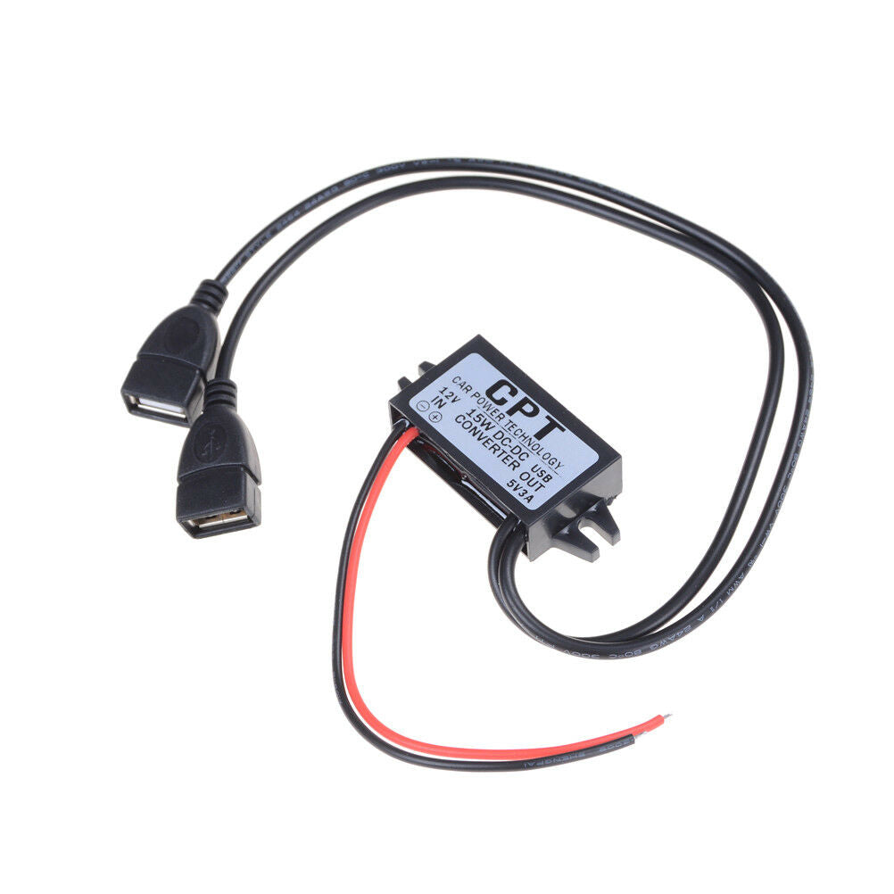 DC-DC 12V to 5V Mini A type USB Dual Converter Step Down Power Module H-qkQ Lt