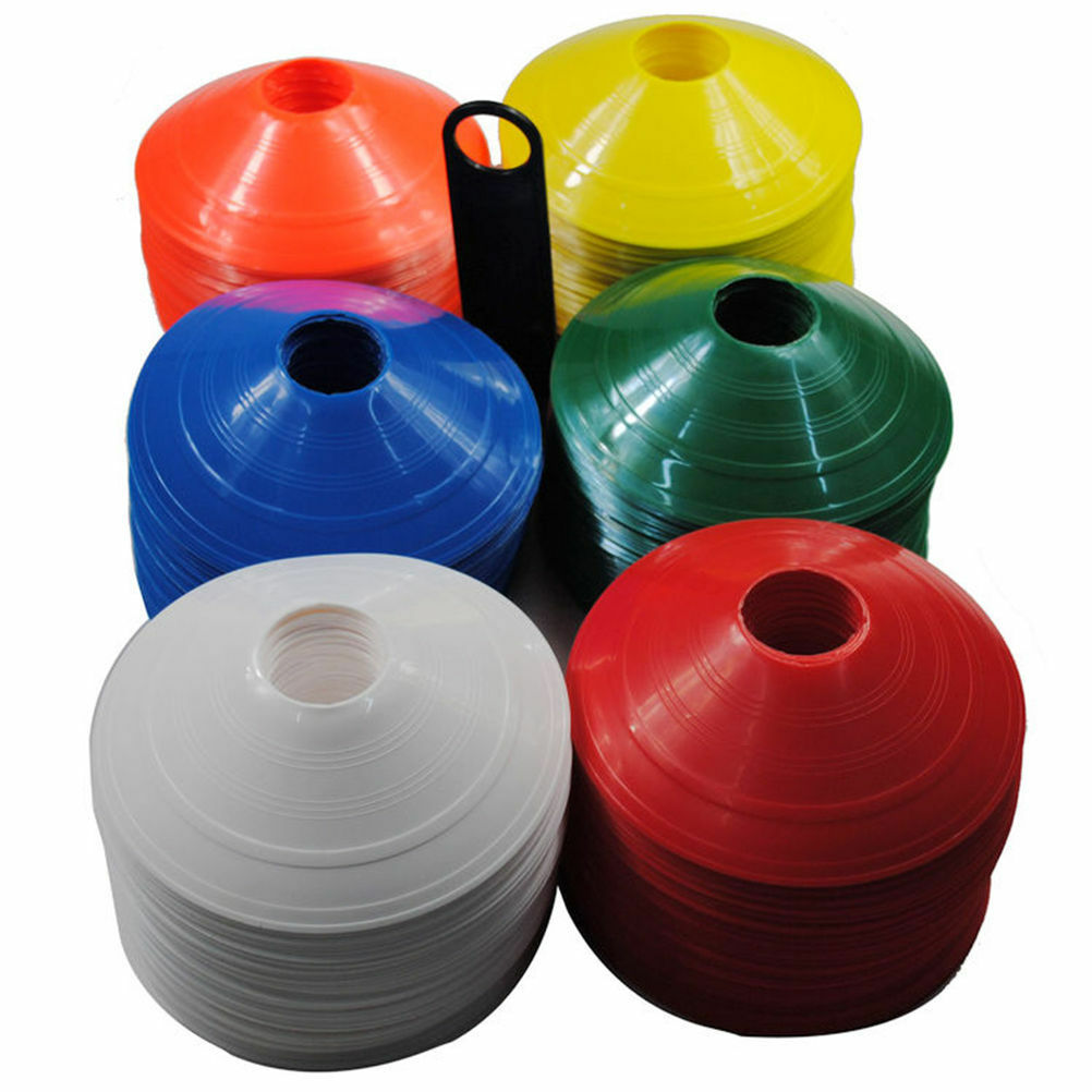 10x Football Rugby Sport Cross Training Space Marker Soccer Cone Saucer   pwJCBD