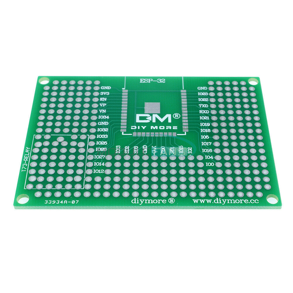 5X7CM 50X70mm Double Prototype PCB for ESP-32/ESP-32S ESP-12E/ESP-12F Wifi Relay