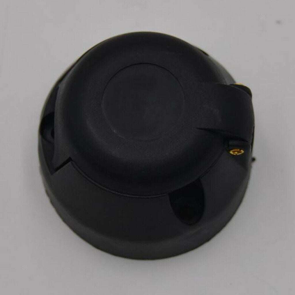 7 PIN Trailer 12N Round Black Plastic 12V Plug Socket Connectors Adapter