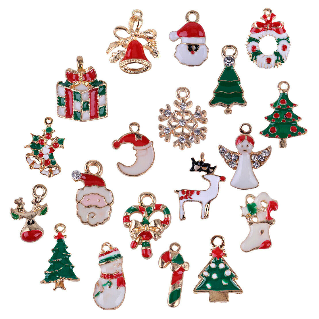 20x Alloy Christmas Hanging Ornaments Jewellery Pendants Xmas Tree Decoration An
