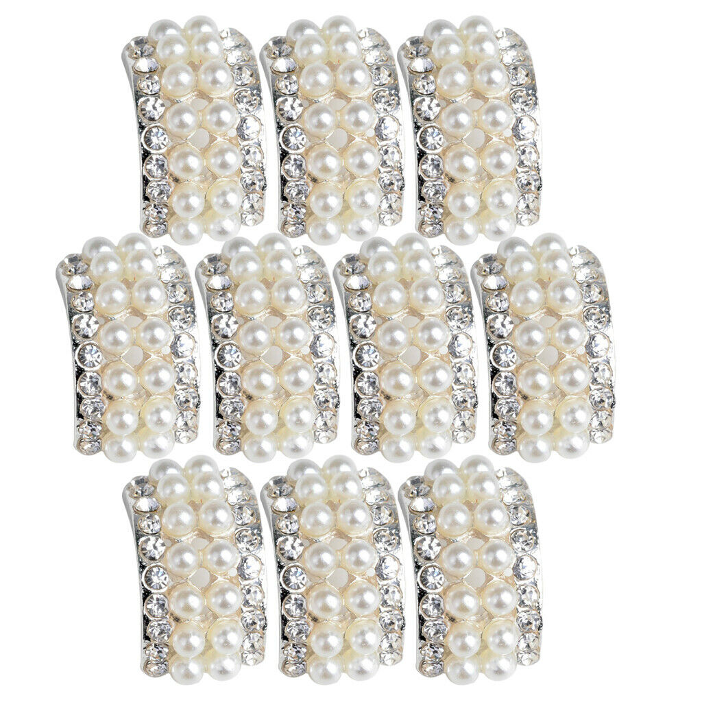 Prettyia 10x Rhinestone Embellishments Crafts Buttons DIY Wedding Decoration