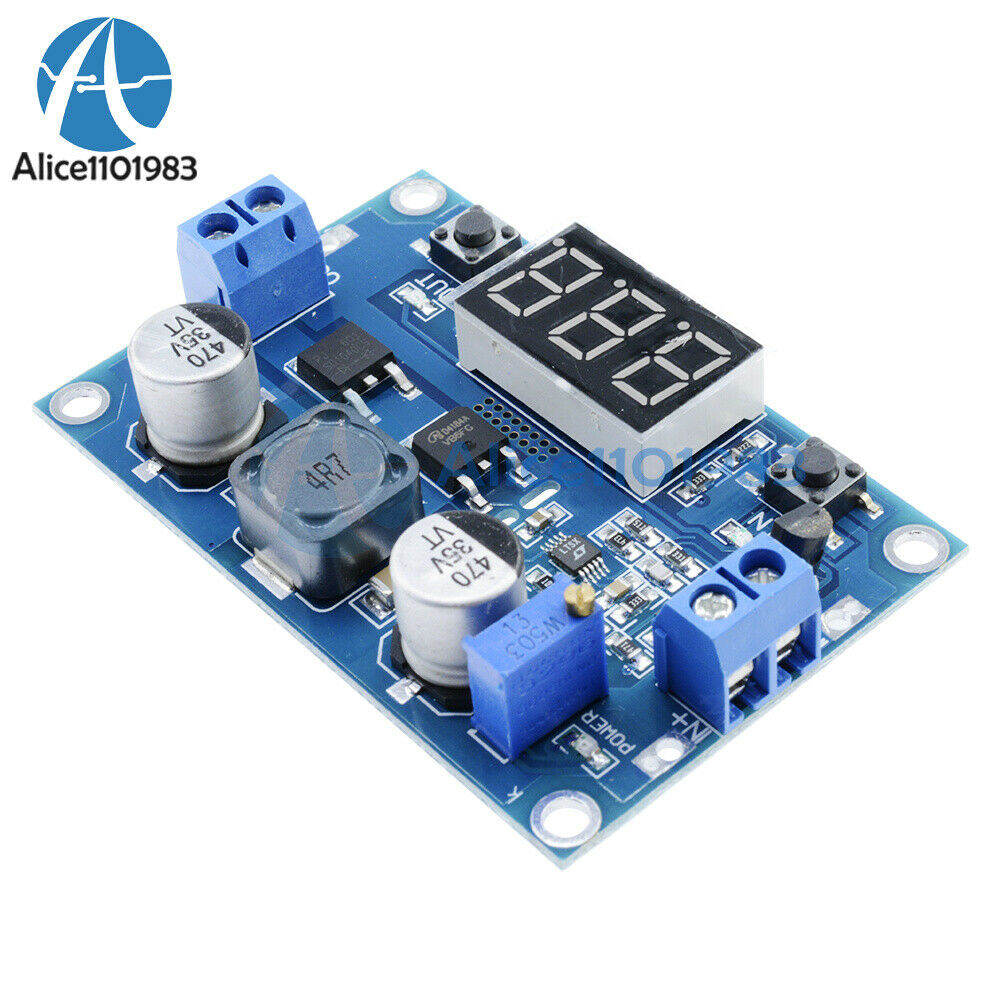 LTC1871 100W 3-35V 12V to 3.5-35V Boost Step-up Module LED Voltmeter+Heat Sink