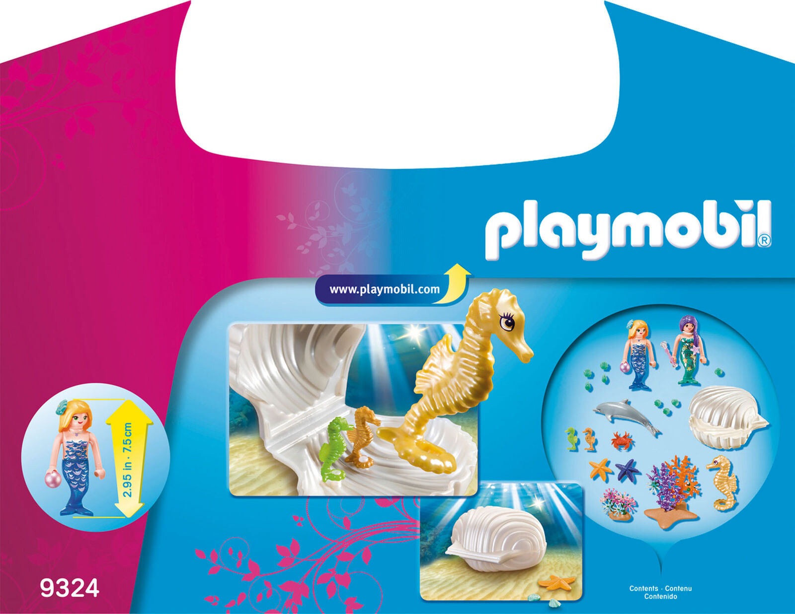 9324 Playmobil Large Mermaid Carry Case Suitable for ages 5 years and up.