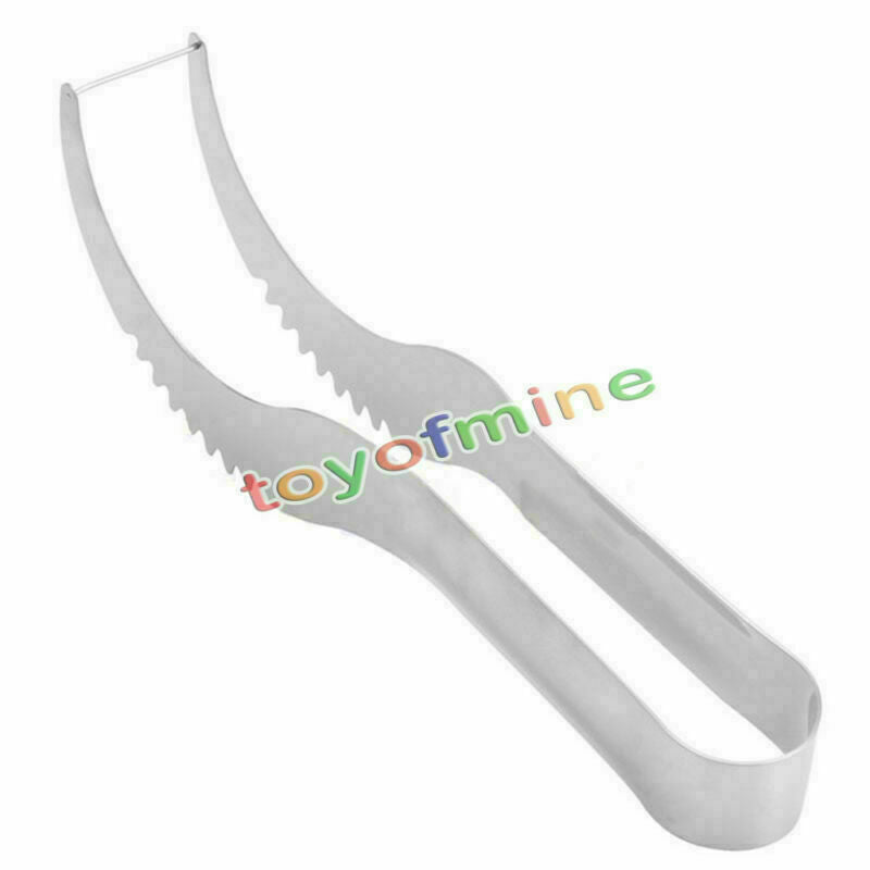 Stainless Steel Melon Slicer Cutter Corer Server Splitter Watermelon Cantaloupe