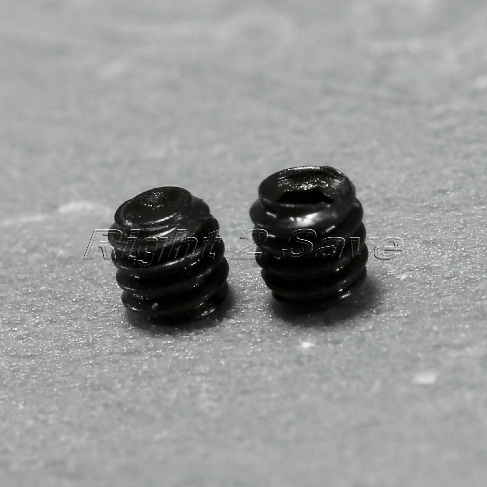 50Pcs M2 x 2mm Carbon Steel Hex Socket Cap Head Grub Screw Black 0.08" L 2mm Dia