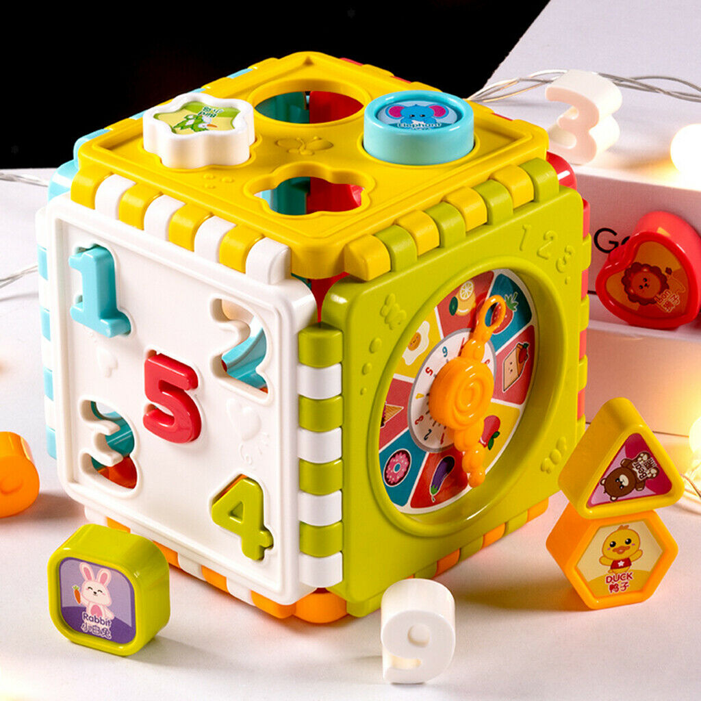 Plastic Number and Shape Building Blocks Montessori Sorter Puzzle Toys