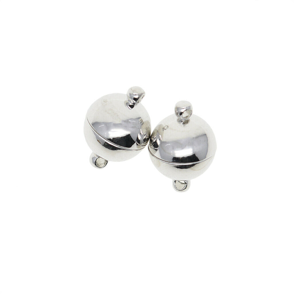 10Sets Smooth Round Ball Magnetic Clasp Closure Bracelet Necklace Connectors