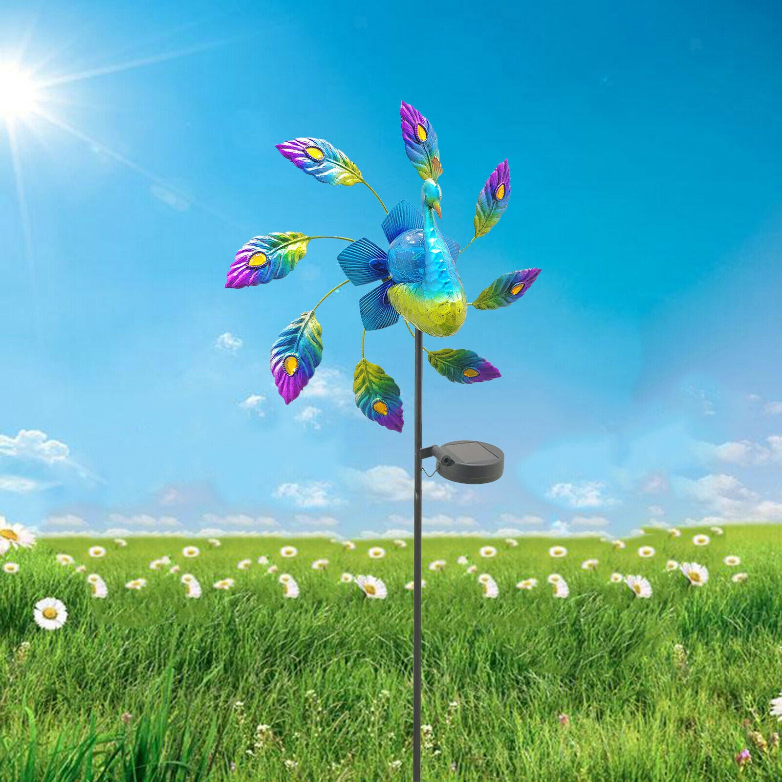 Windmill Solar Wind Spinner Wind Spinning Decorative Unique Spinner Garden