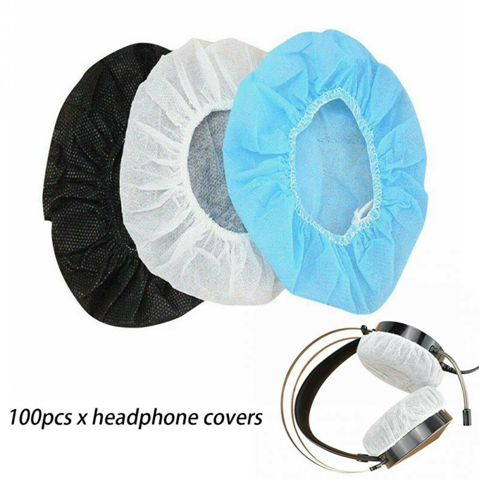 1 Pair Non-Woven Fabric Disposable Headphone Covers/Earphone Covers/Ear Pads