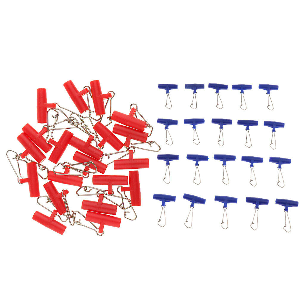 40Pcs Zip Slider High-strength Fishing Line Sinker Slider Slides with Hooked