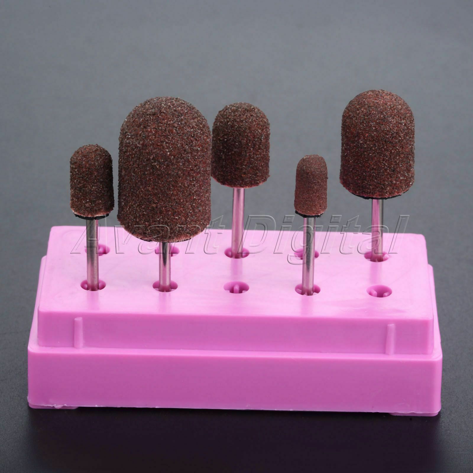 5 Sizes Sanding Bands Bits Mandrel Grinding Nail Tool Machine Replacement Bits