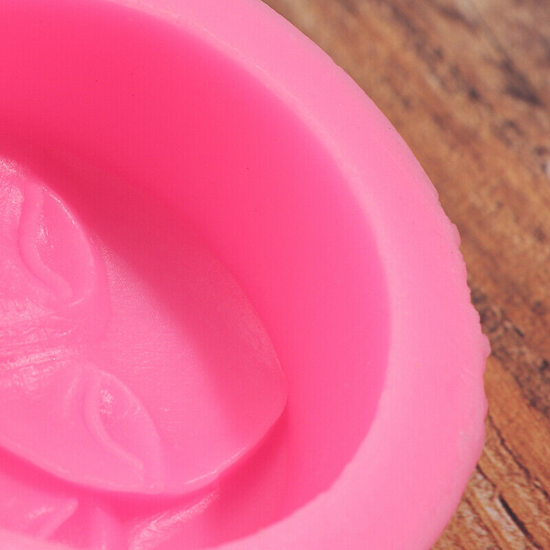 Pink Soap Mold Round Shape Sun Moon Faces Silicone Mold DIY Fondant Cake .l8