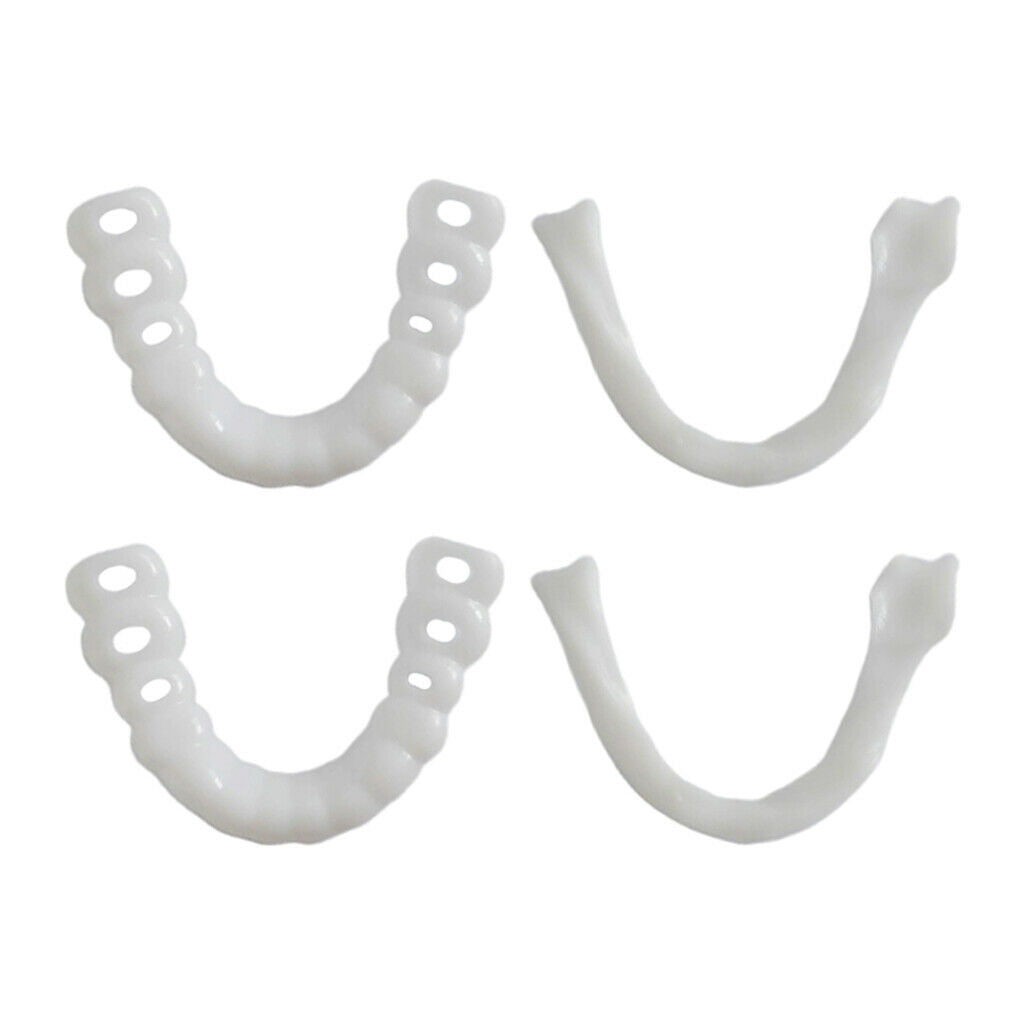 2Pcs Soft Silicone Flex Lower Cosmetic Teeth Cover False Teeth Veneers