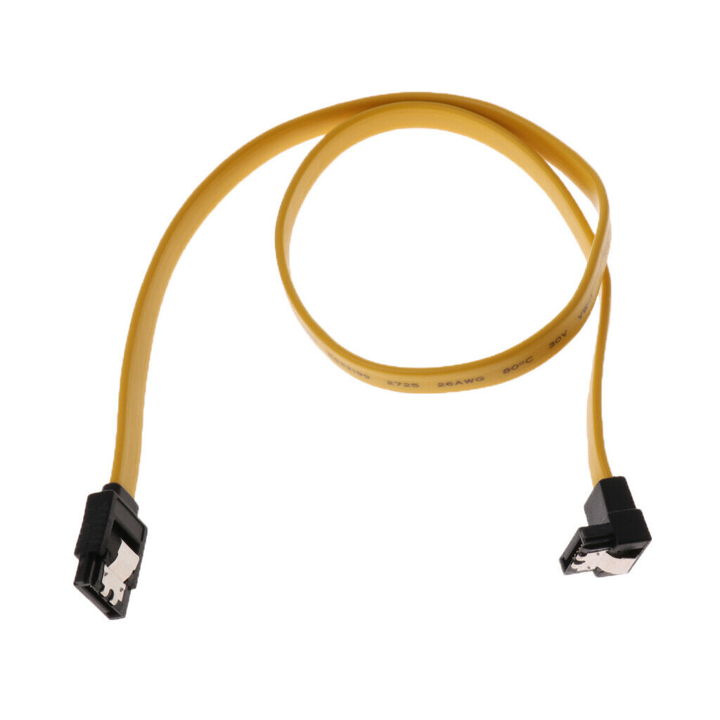 1 Pcs SATA2.0 Serial ATA Data Cable w/ Latch 3.0Gbps 90 Degree Right Angle
