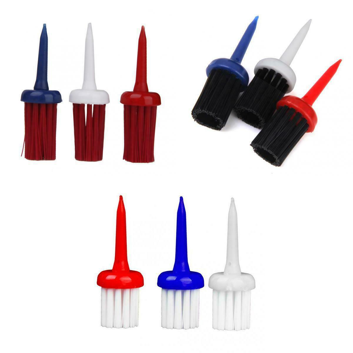 3 Packs ( Different Size) Golf Tees Brush Driver Training Accessory Random