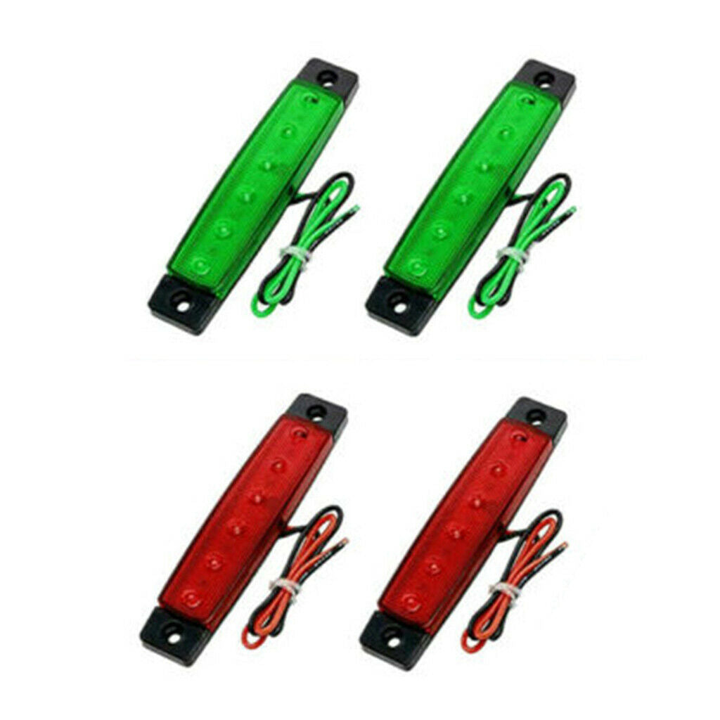 4 lot Green Boat Navigation Light LED Lights Marine Lamps DC 12V Kayak