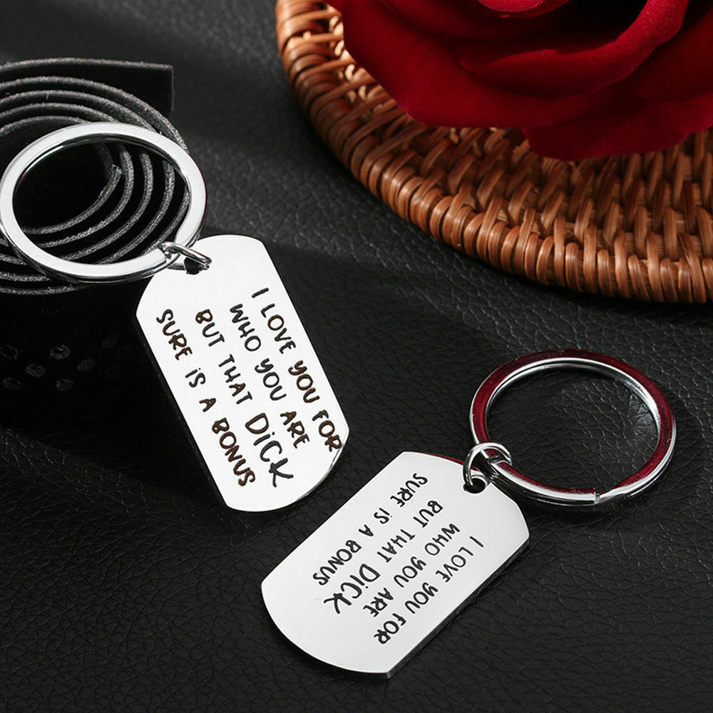 Creative Boyfriend KeyRing Key Chain Jewelry Gift I Love You For Who You Are