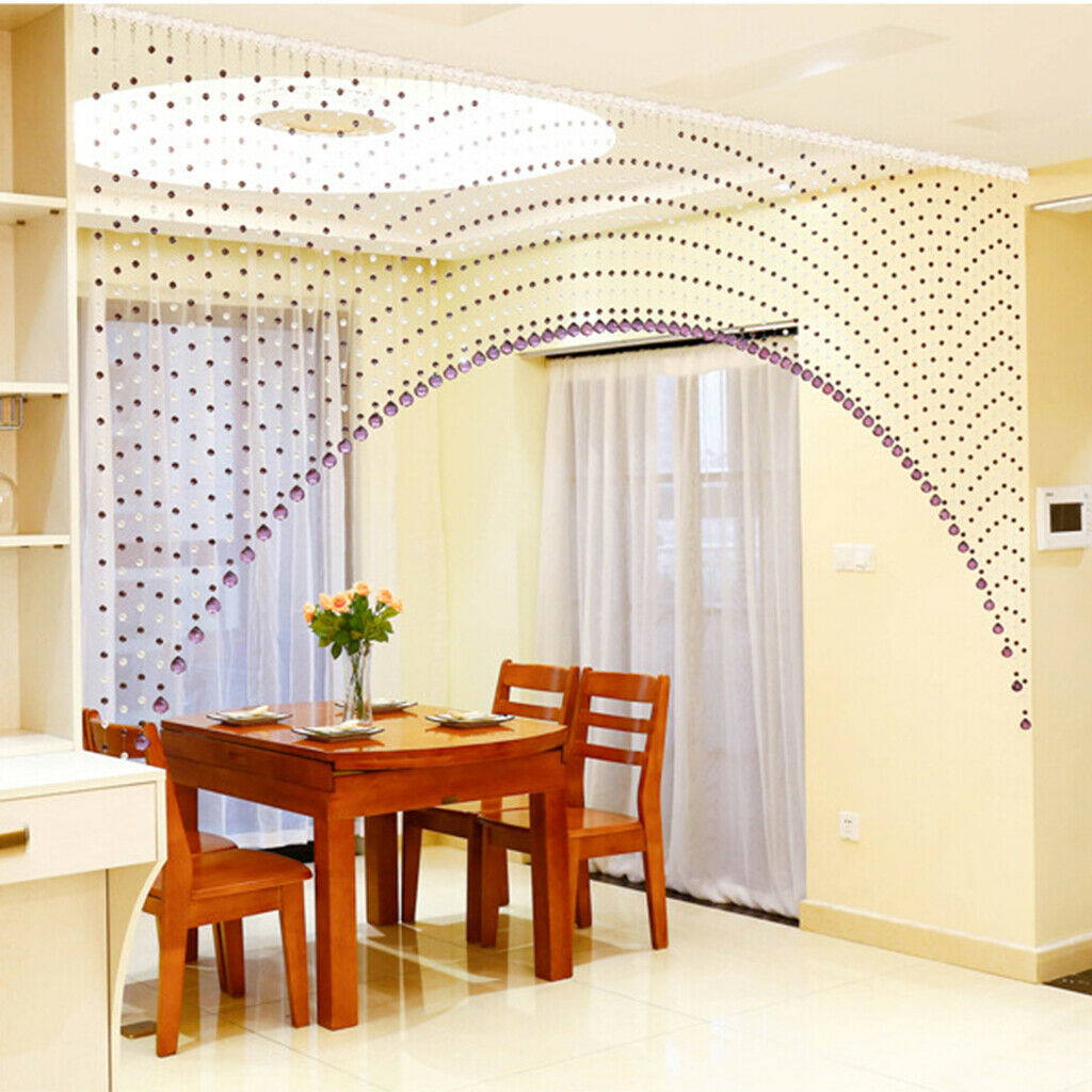 Crystal Ball Beaded Hanging Door Curtain Beads Garland Chains Green