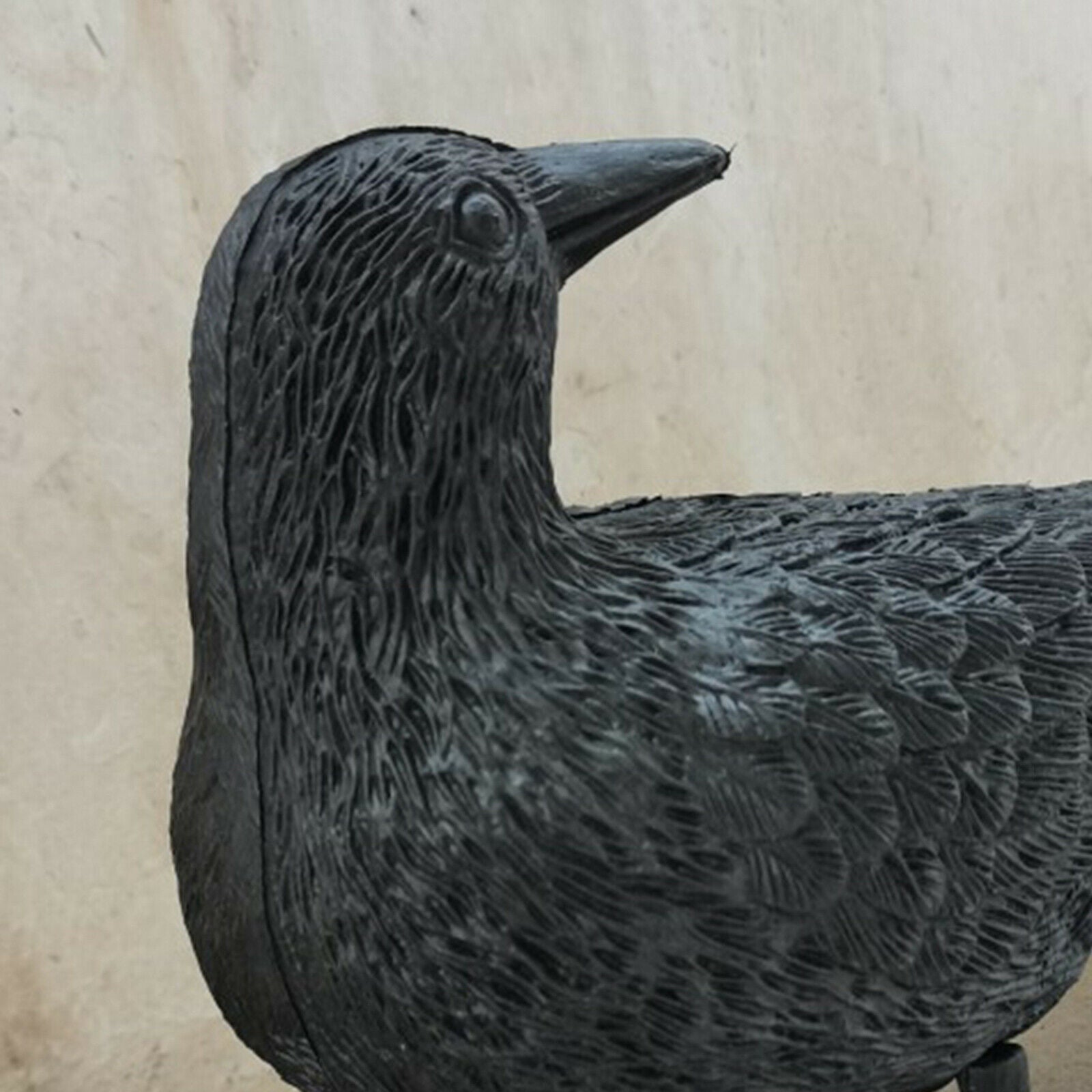 Hard Plastic Crow Decoy Garden Pest Deterrent Raven Pigeon Hunting Decoy