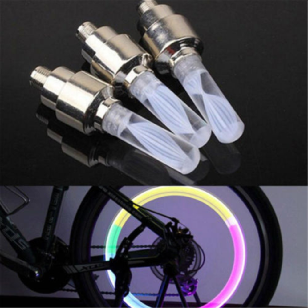 2X Night Light 7Color Bike Decoration LED Light Bicycle Accessories Tire Lamp ~