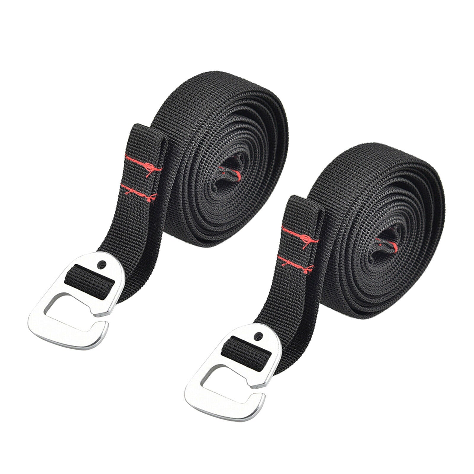 Luggage Strap Travel Suitcase Packing Belt Flat Bungee Cord 2m,Black