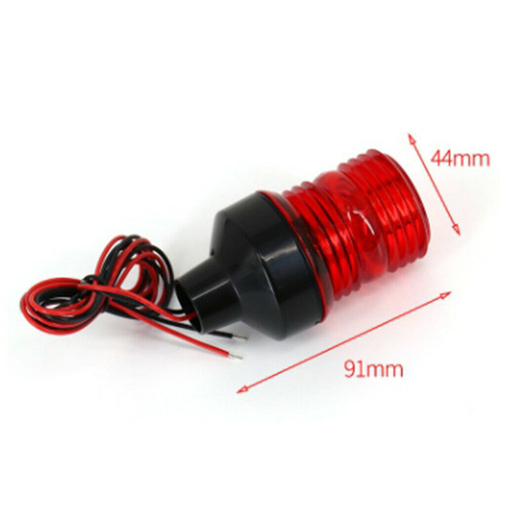 Waterproof Boat Yacht LED Navigation 12V/24V Red 360 Bow Signal Light Lamp
