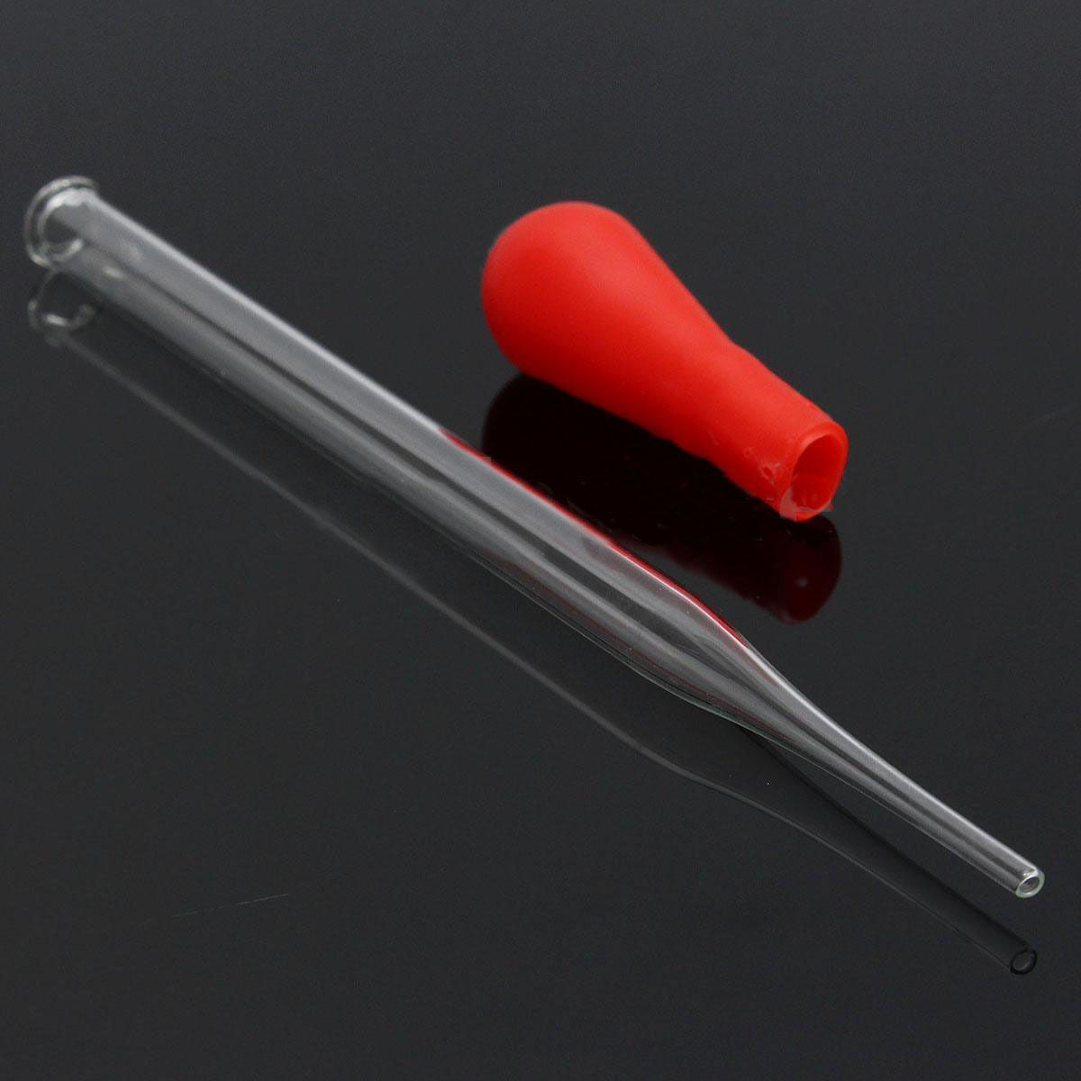 3ml Rubber Head Glass Pipettes Dropper Lab Glassware Tool For Veterinary Test