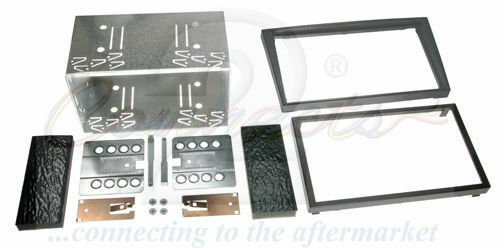 BLACK DOUBLE DIN FACIA FASCIA CD RADIO STEREO FOR VAUXHALL AGILA CORSA VIVARO