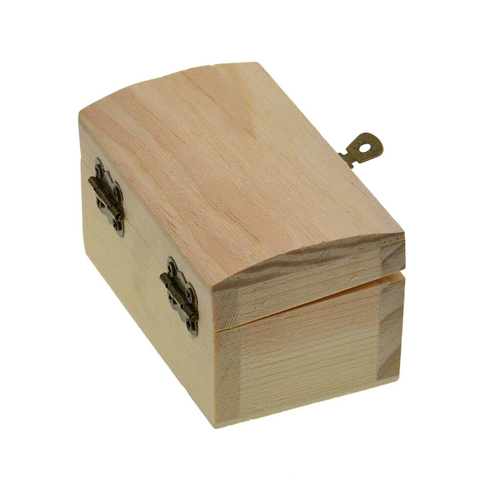 Unpaint Natural Wooden Storage Box Jewelry Gift Memory Small Chest Craft Box