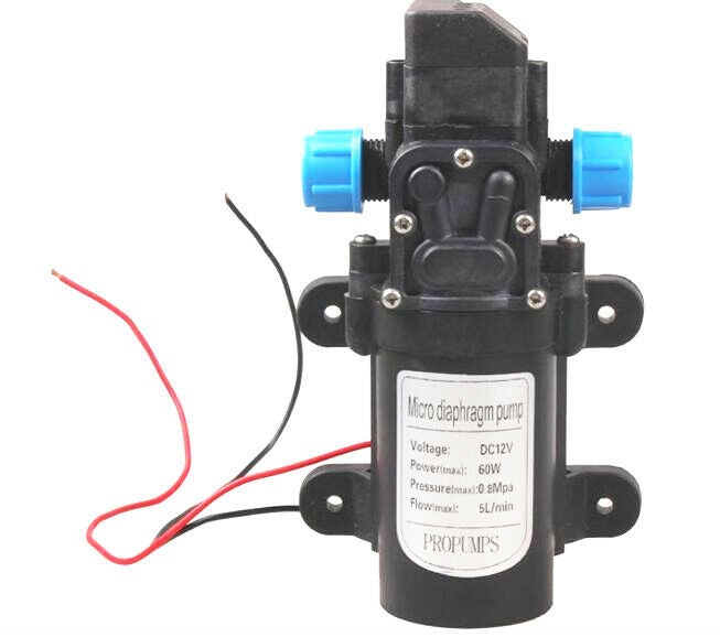 12V 5L/min 60W Micro Diaphragm High Pressure Self Priming Water Pump