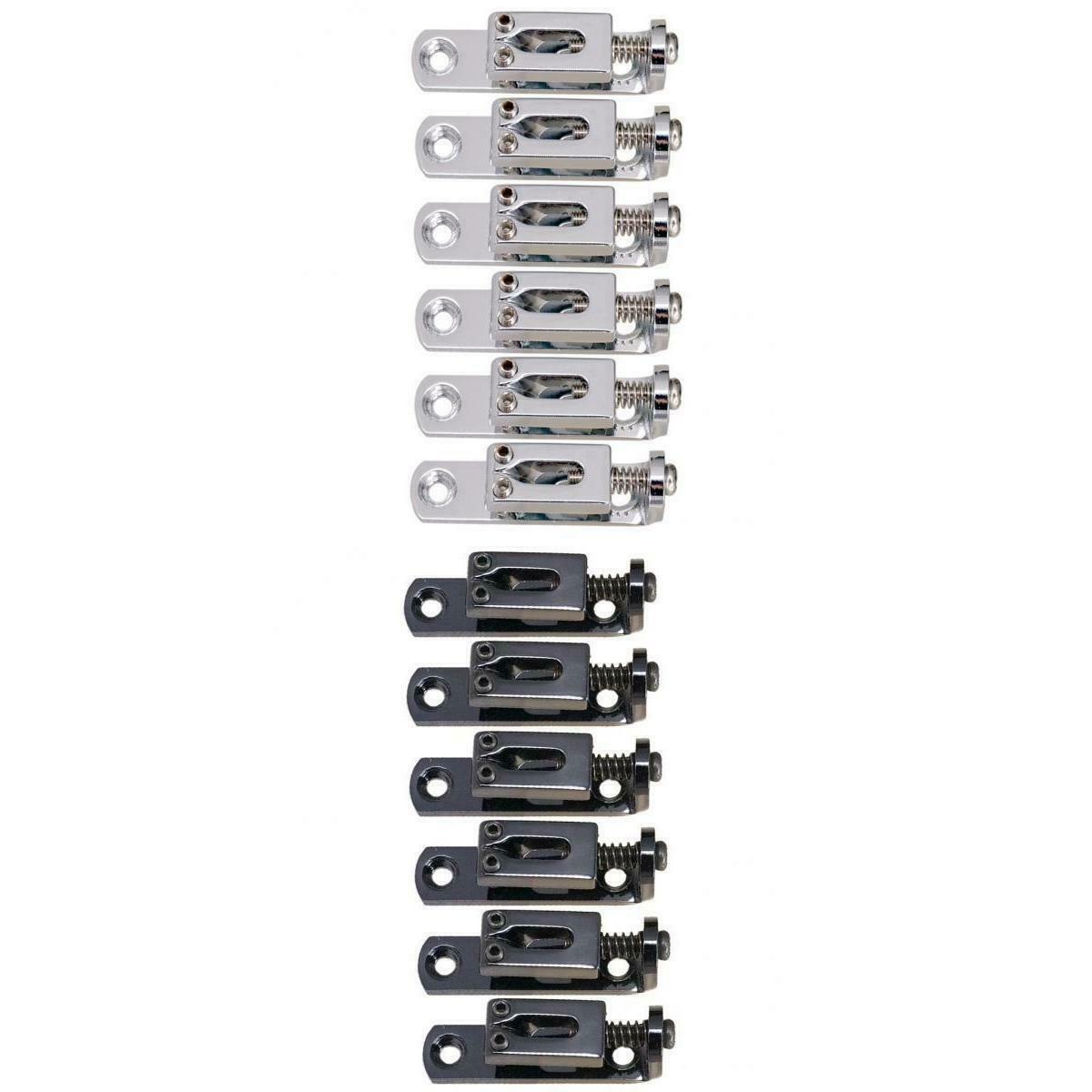 12Pcs Individual Guitar Bridge Saddles W / Alloy Screw Wrench for