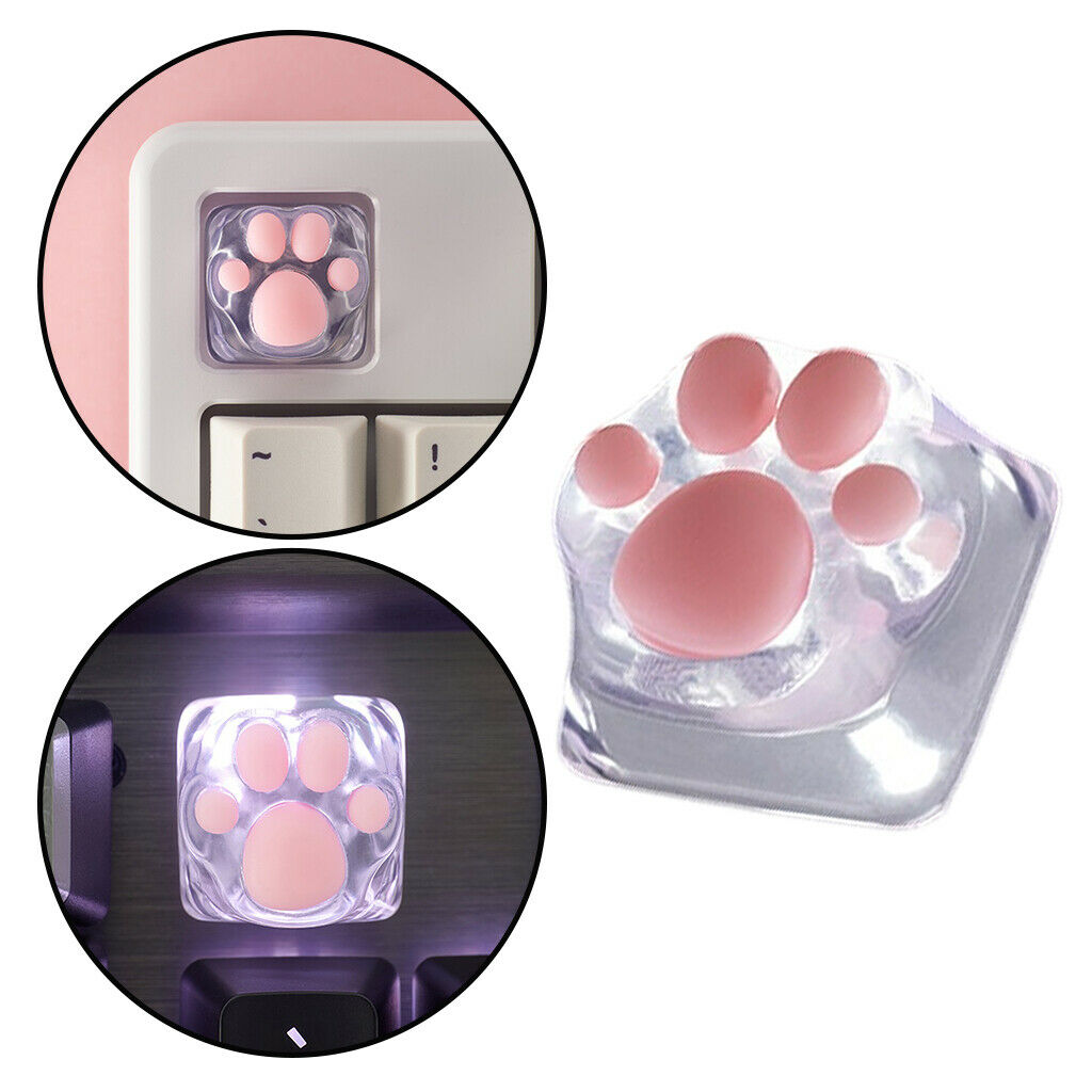 Transparent Cat Paws Pad Mechanical Keyboard KeyCaps for Game Players Gifts