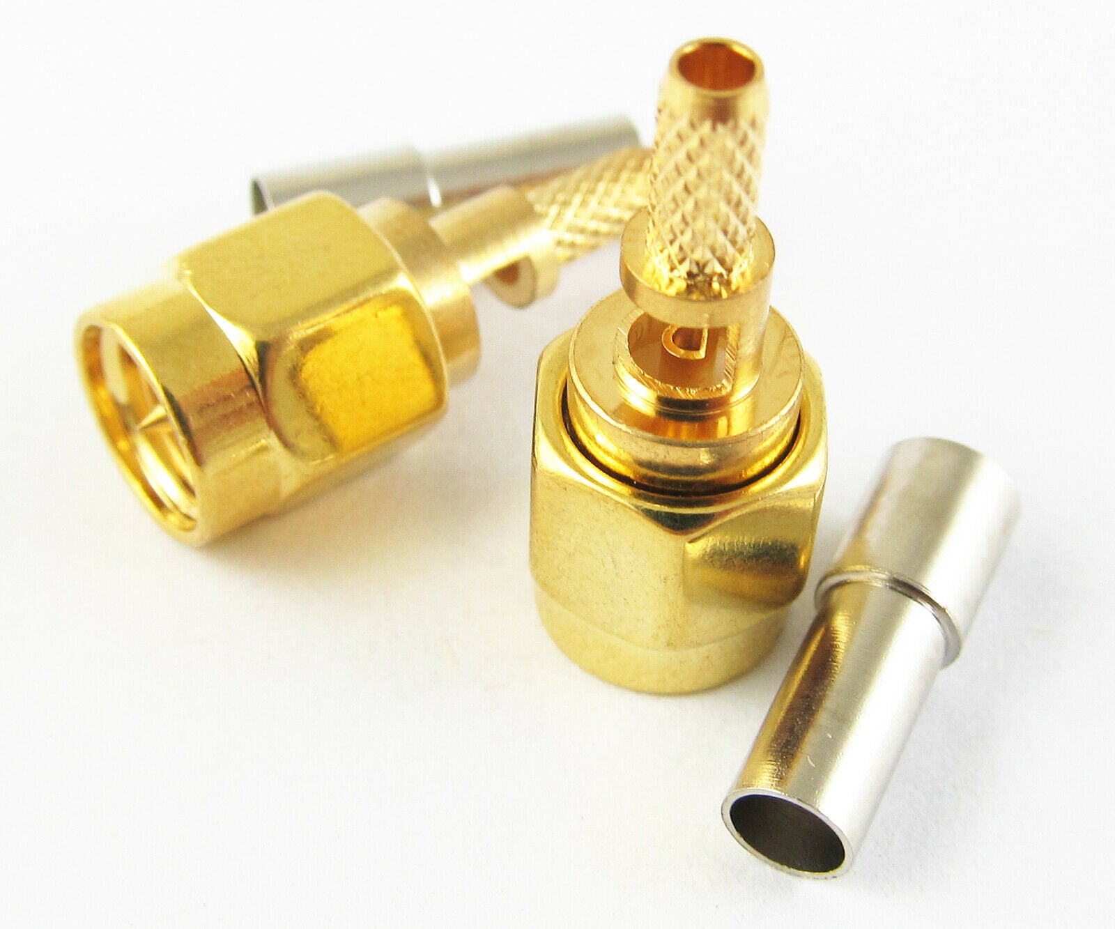 10sets RF adapter connector SMA Male Plug Window Straight Crimp for RG174 RG316