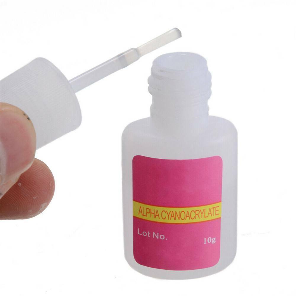Nail Art Glue With Applicator Brush 10g Clear Strong Adhesive Acrylic False Tips