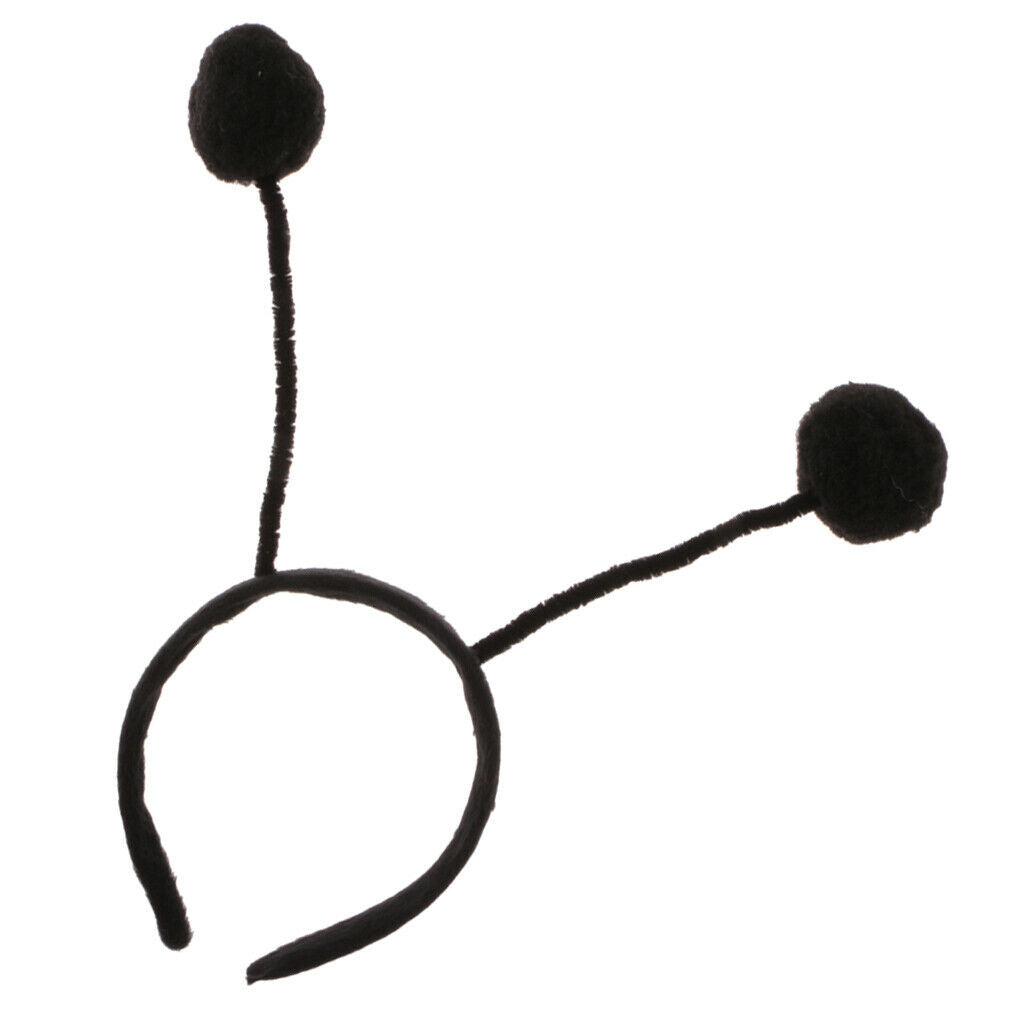 2Pcs Girl Kids Insect Antenna Headband Bumblebee Bee Ant Alien Costume Black