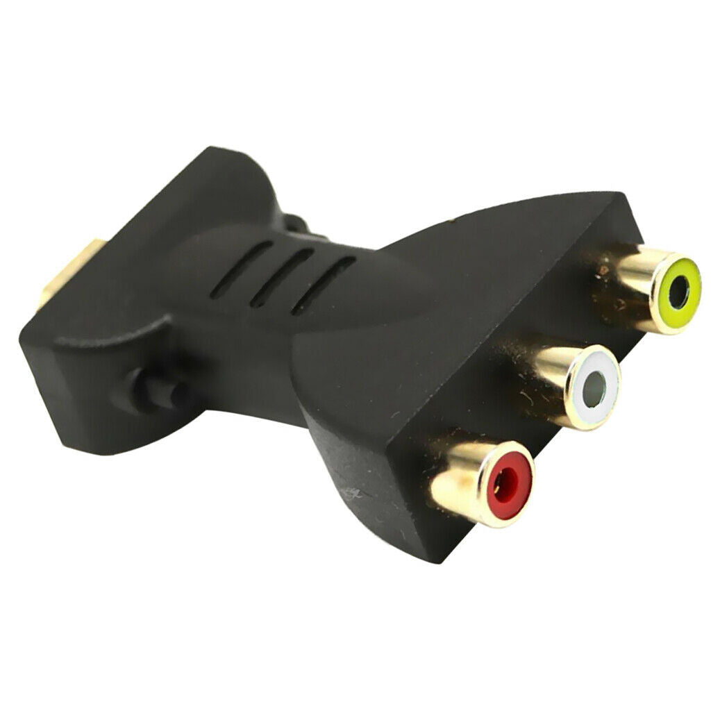 Male to 3 RCA AV Female Adapter Converter for Video Audio Cable Accs