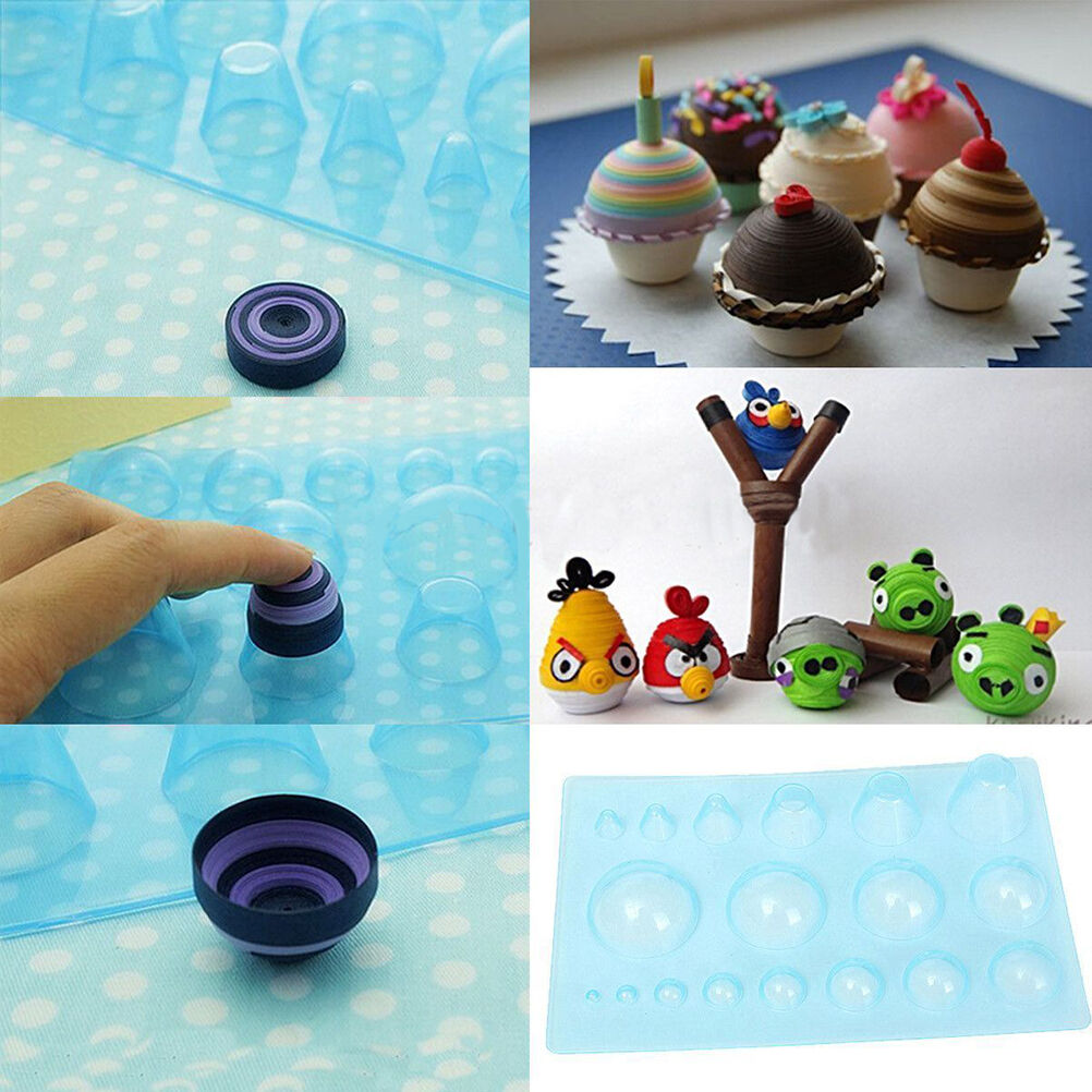 1Pc Plastic Paper Quilling Mould Half Ball Domes DIY Paper Craft Tool 13*2.l8