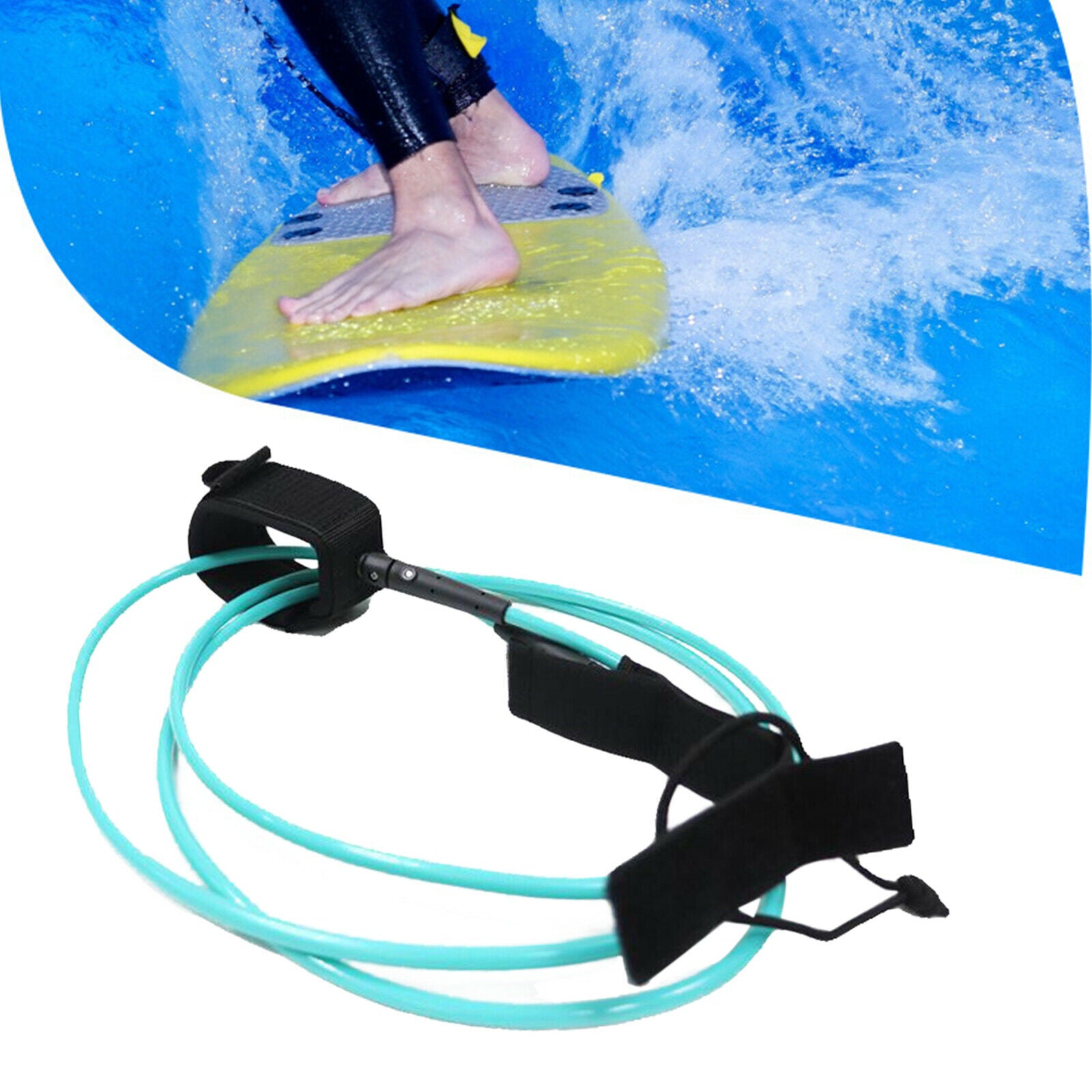 Surfing Ankle Leash Surf Paddle Board Leg Rope SUPs Safe Tether Traction