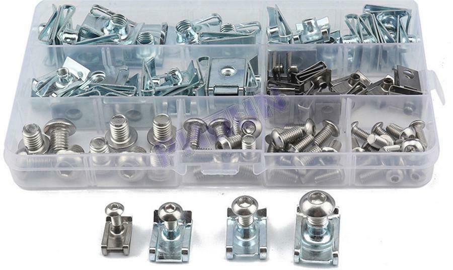 100x M4 M5 M6 M8 Spring Clips U Clips Fasteners Assorted Kit For Car Home Garden