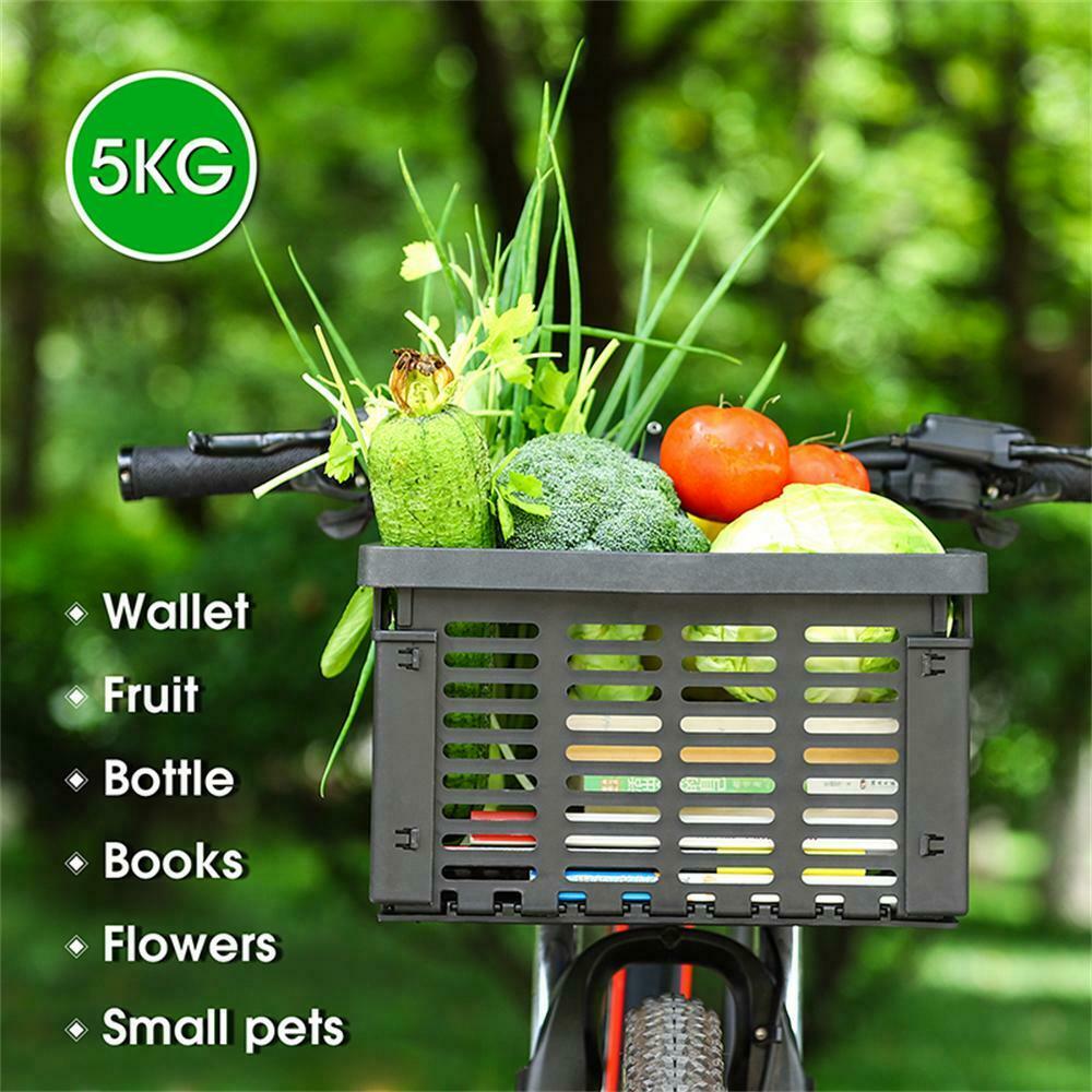 Bicycle Front Foldable Basket Riding Rear Pannier Quick Release Shopping Casing