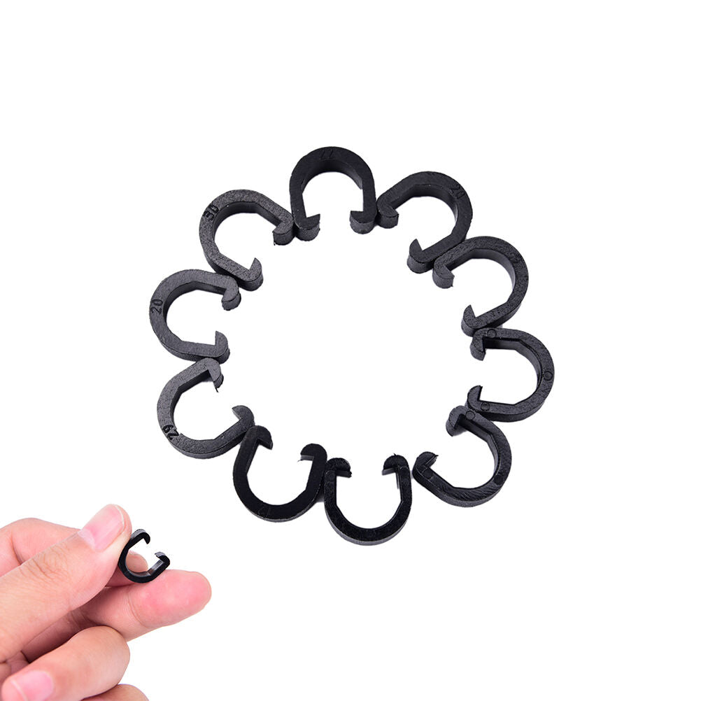 30pcs Black  Bicycle M T B C-Clips Buckle Hose Brake Gear Cable Housing G.l8