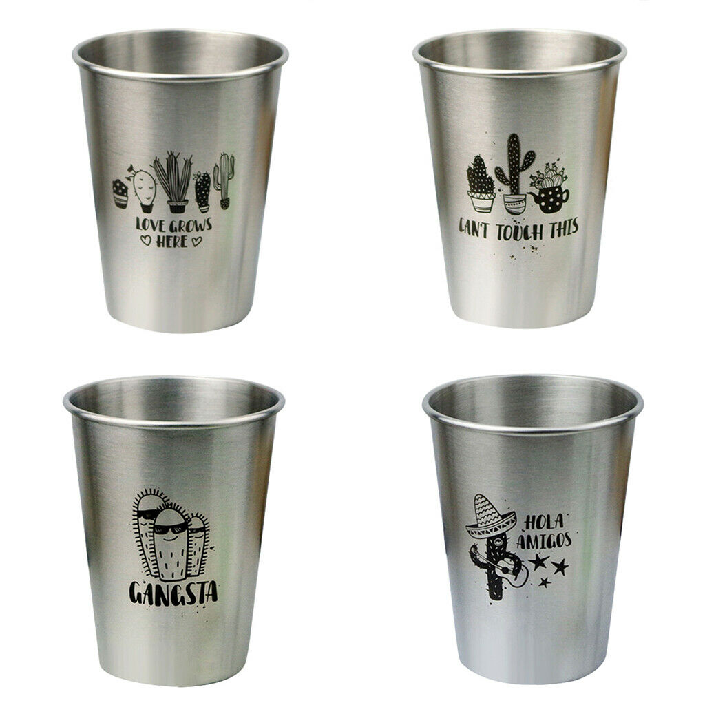350ml Stainless Steel Water Cup Milk Wine Beer Bottle Coffee Tea Mug A