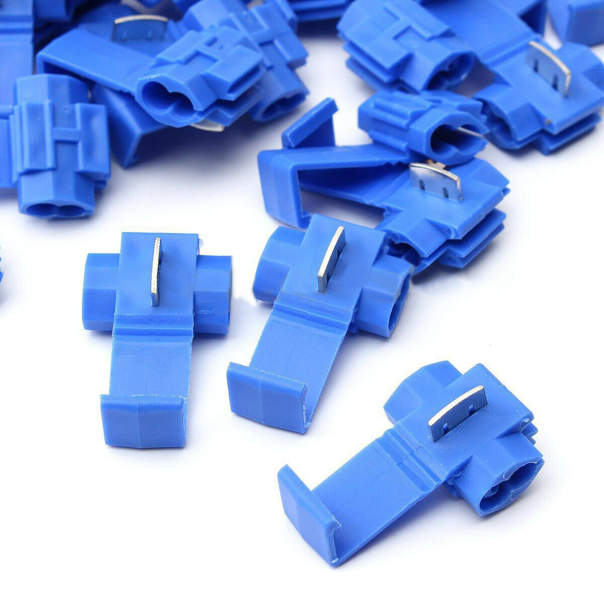 100PCS Lock Wire Cable Connectors Quick Splice Terminals Crimp Tool
