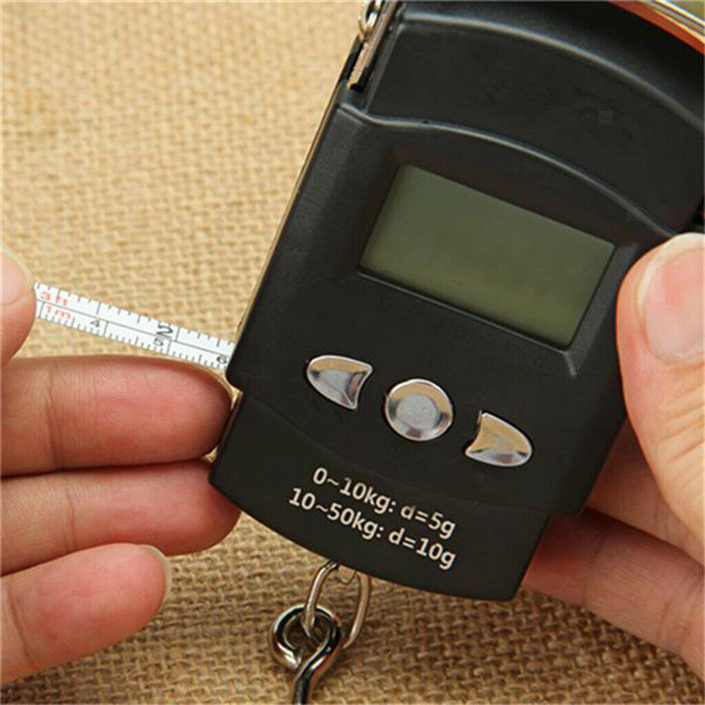 50kg/110lbs Digital Scale Travel Fishing Luggage Electronic Scales Balance Ruler