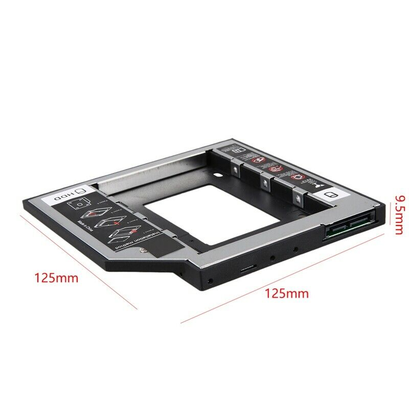 Universal Sata 2Nd d Ssd Hard Drive Caddy 9.5Mm For Cd/Dvd-Rom Optical Bay ForG4