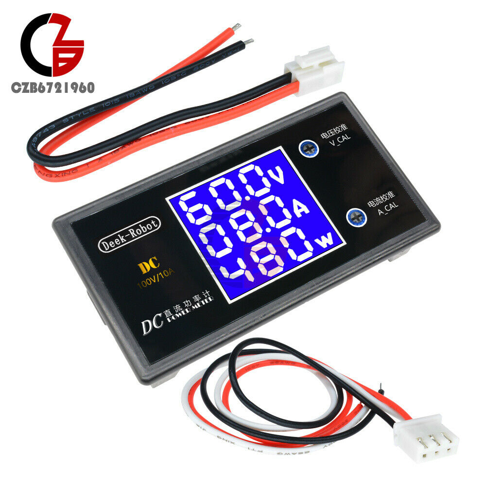 100V / 10A 1000W Digital LCD Voltmeter Wattmeter Voltage Current Power Meter