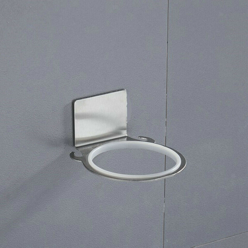 Hair Dryer Holder Stainless Steel Towel Drain Rack Bathroom Antirust Shelf
