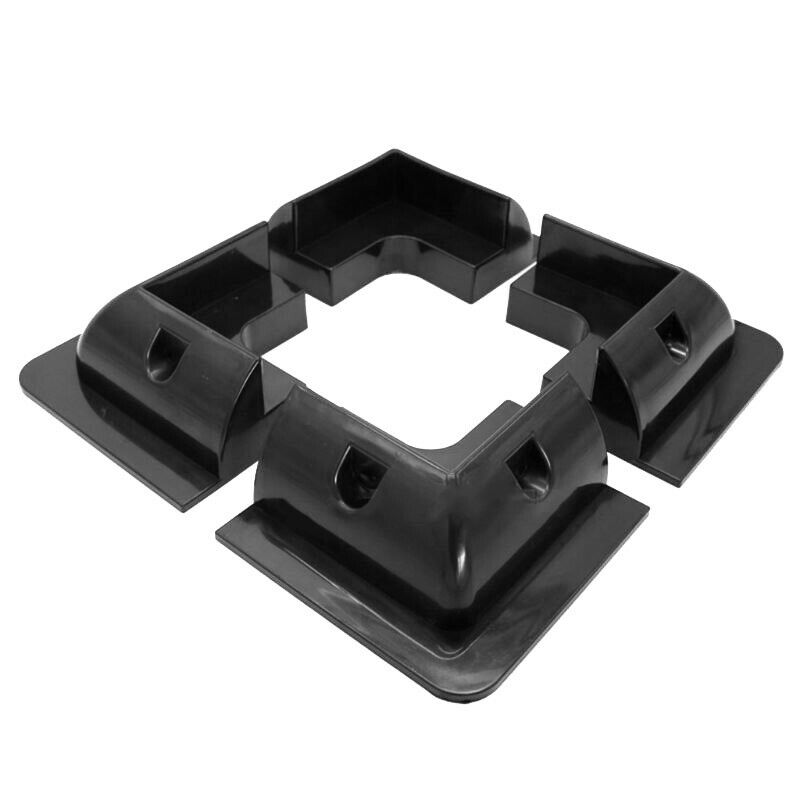 4Pcs RV Solar Panel Mounting Brackets Black Drill-Free Corner Bracket Support L4